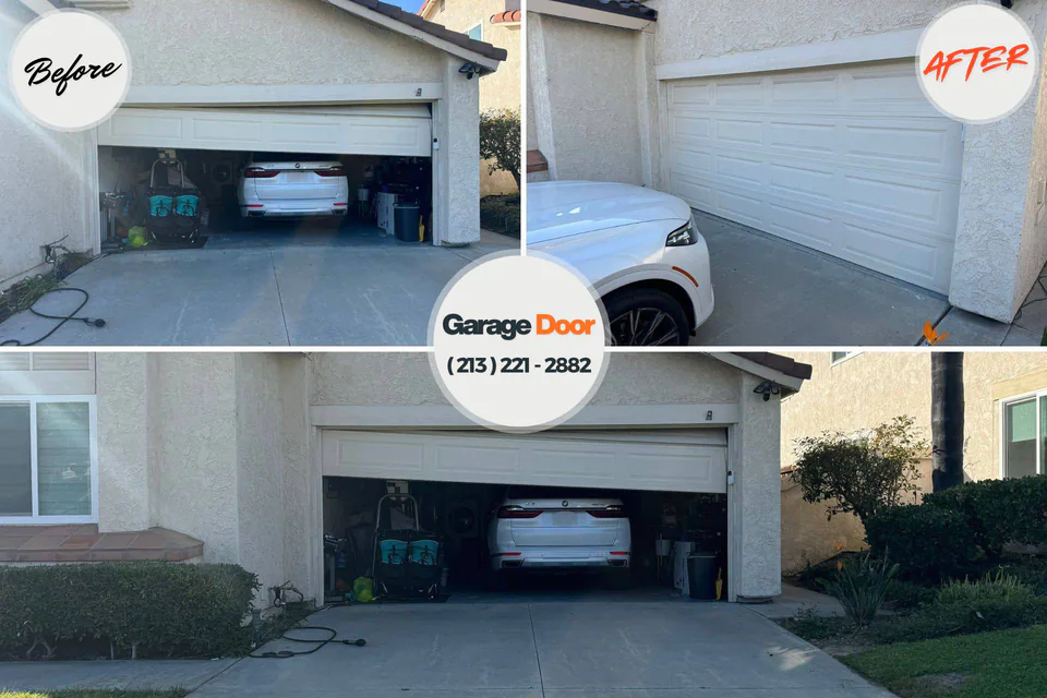 Before and after: garage door repair St. Michaels, AZ
